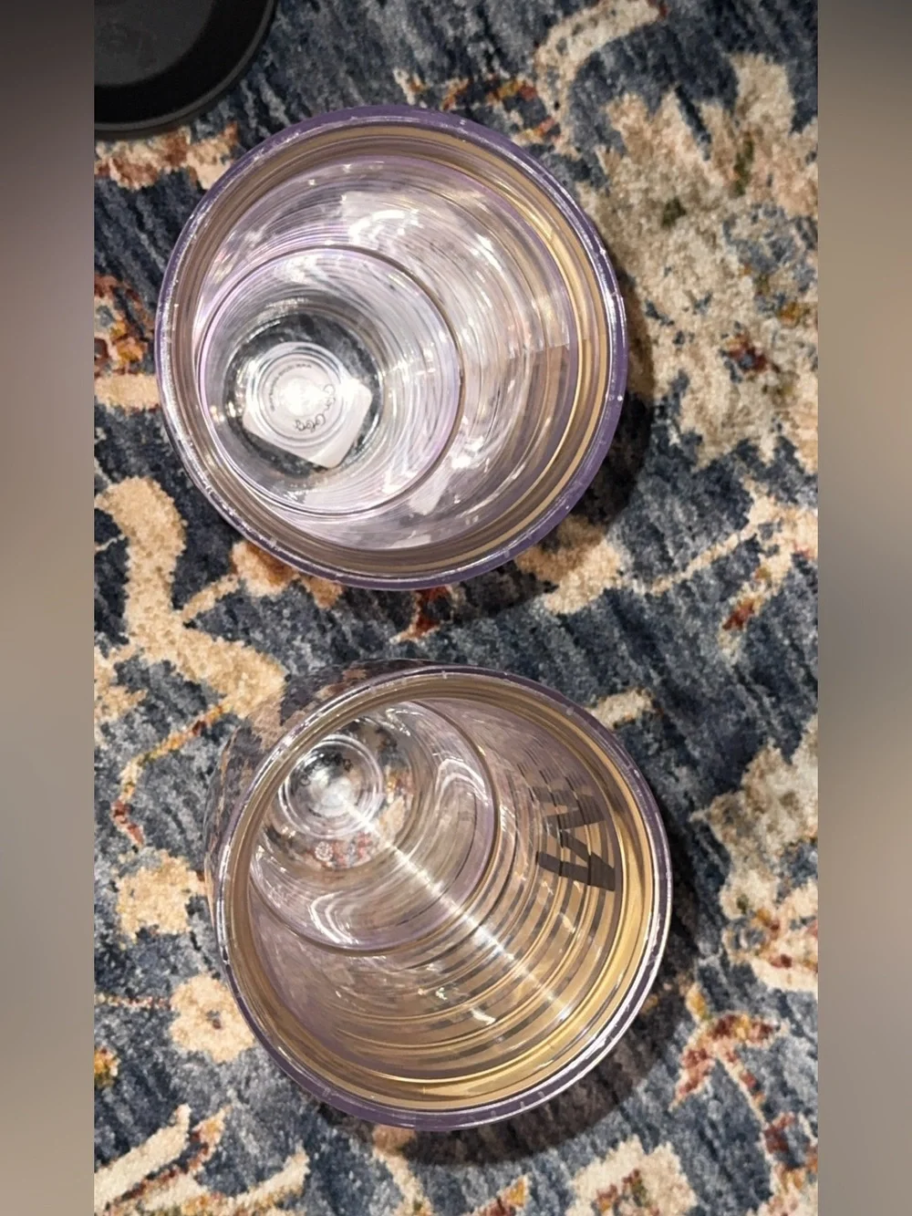 NewHAPPY EVERYTHING LAURA JOHNSON TERVIS BUNDLE OF 2 PLASTIC TUMBLERS MR. & MRS.